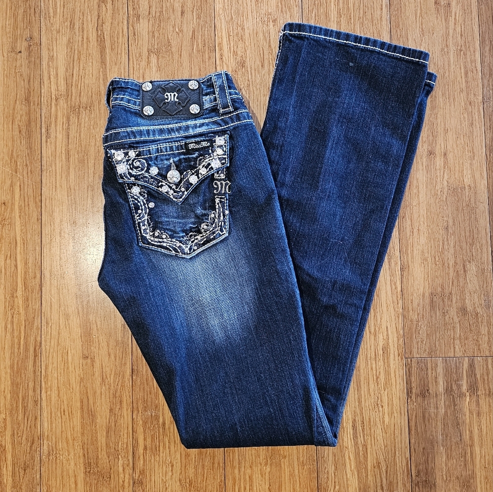 Miss Me Women's Dark Blue Boot Cut Jeans